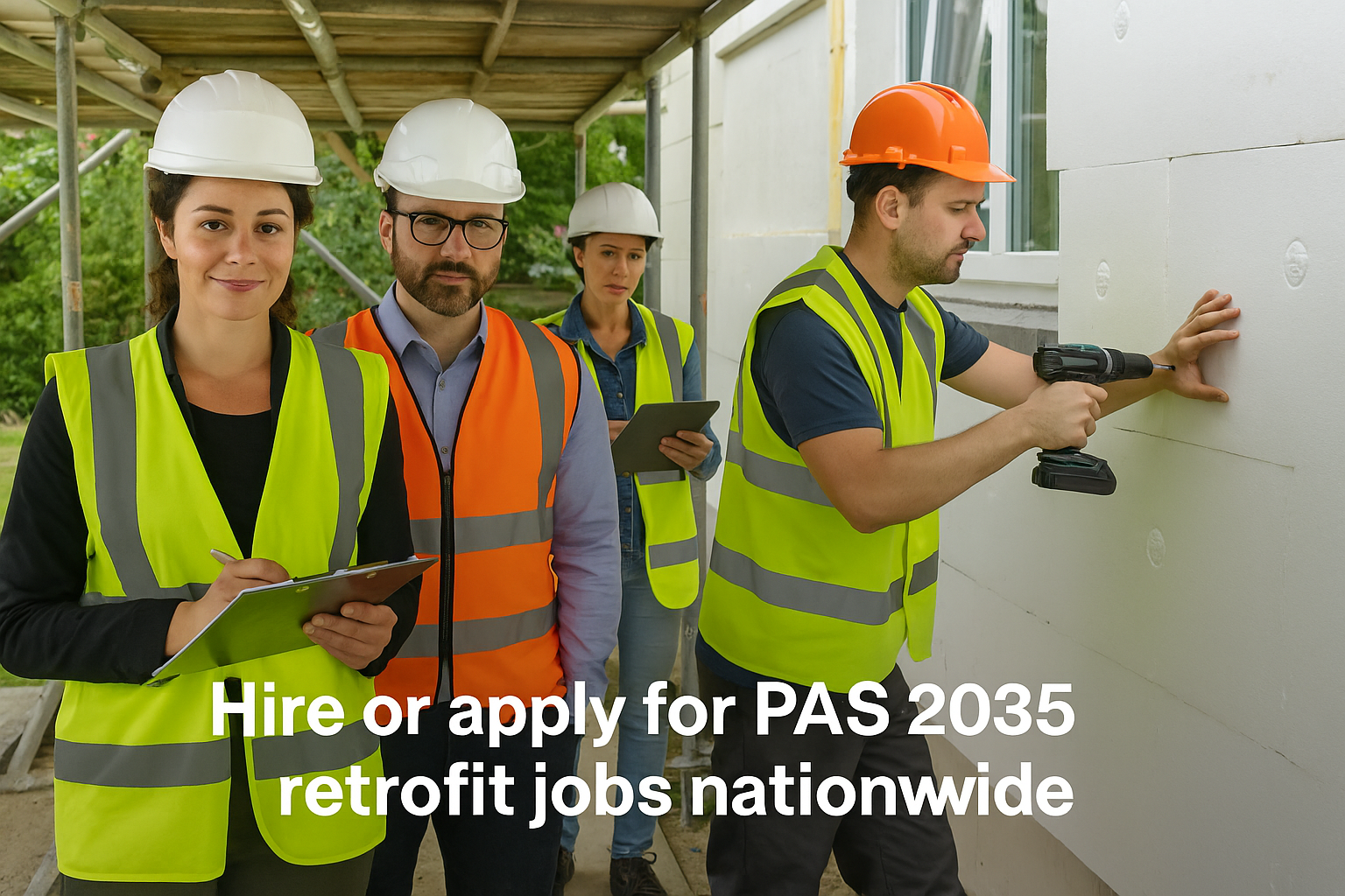 Retrofit professionals carrying out energy-efficiency work in London homes under ECO4 and SHDF programmes