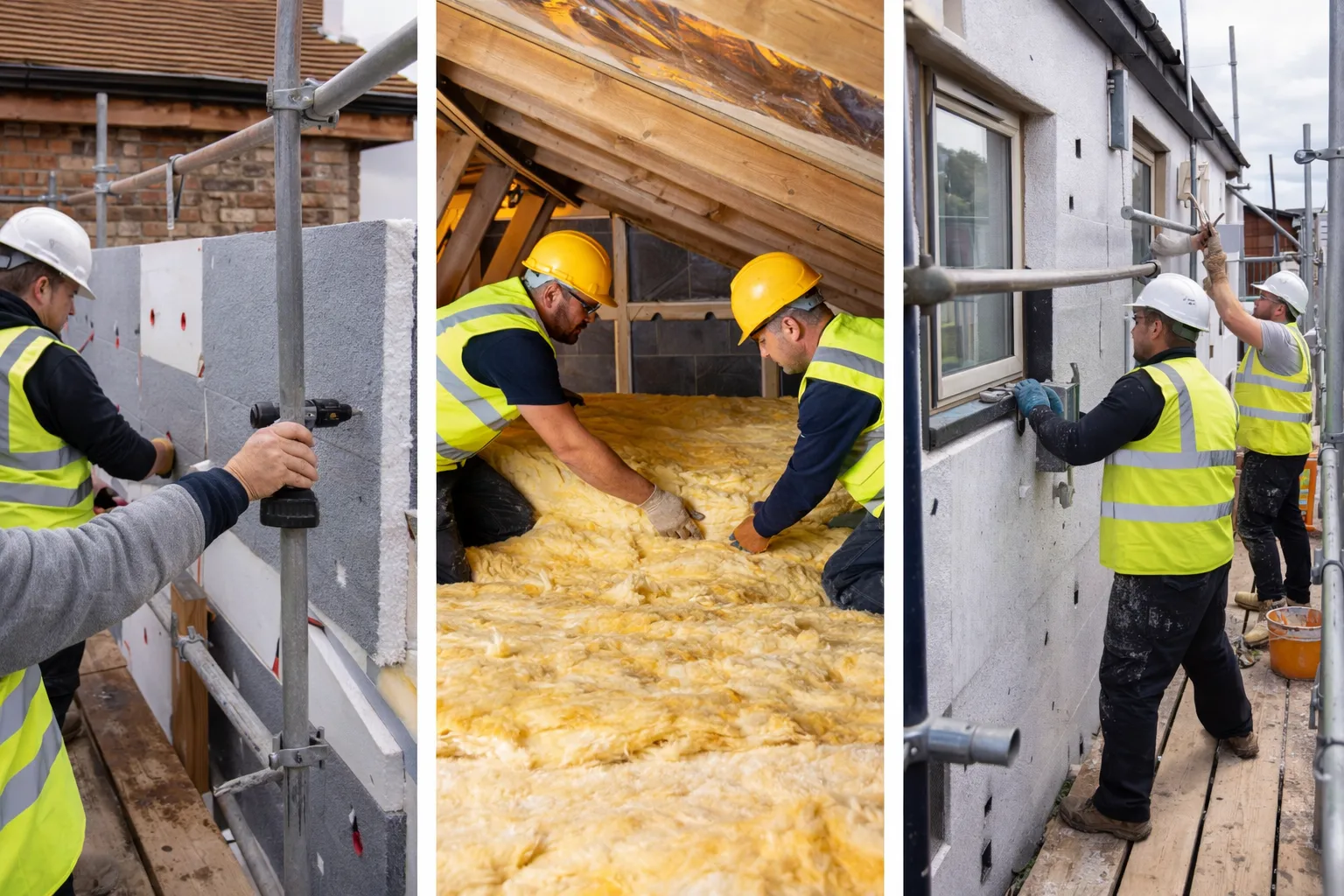 Residential housing in the North West undergoing insulation and retrofit upgrades under ECO4 and SHDF programmes